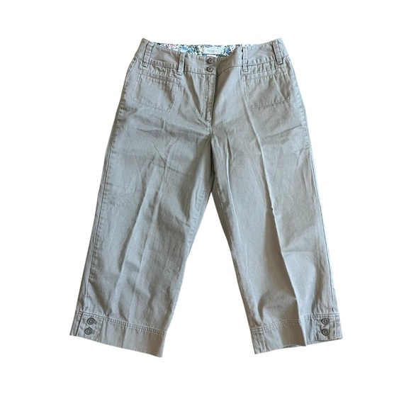 Van Heusen Casual Tan Cropped Pants Women size 10 spring summer capris Capri - Picture 1 of 8